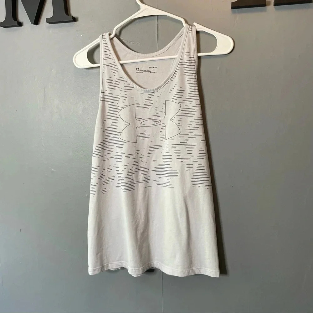 Under armor loose fit gray graphic tank‎ top size medium